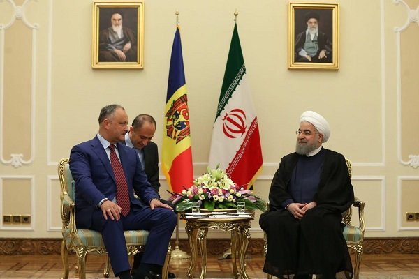 روحانی در دیدار رییس جمهور مولداوی: ایران از گسترش روابط با مولداوی استقبال می کند