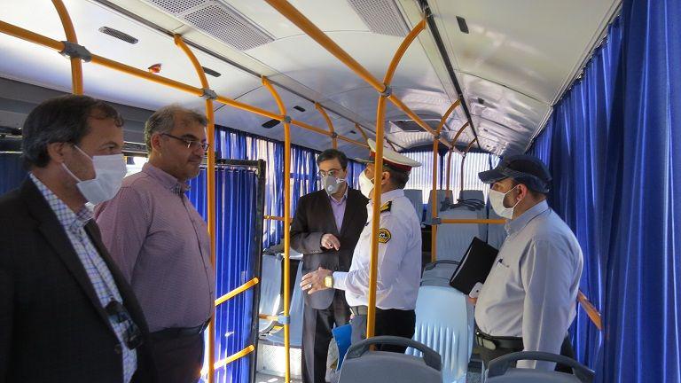 بازدید اعضای کمیسیون حمل و نقل و ترافیک از اقدامات شهرداری گلبهار در بهسازی ناوگان اتوبوسرانی