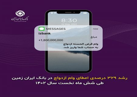 رشد بی سابقه اعطای تسهیلات ازدواج و فرزندآوری به مشتریان بانک ایران زمین