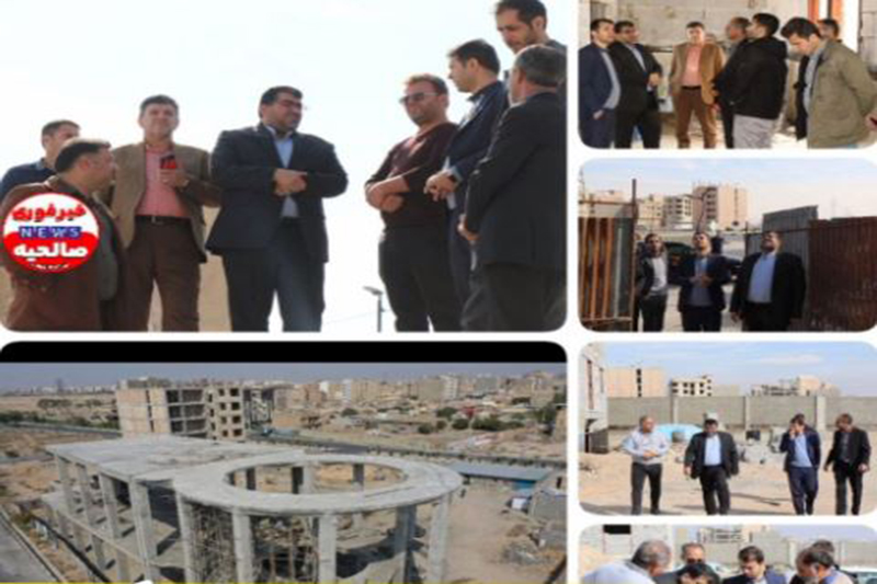 بازدید شهردار صالحیه از پیشرفت پروژه بزرگ سالن اجلاس در همراهی نمایندگان مردم